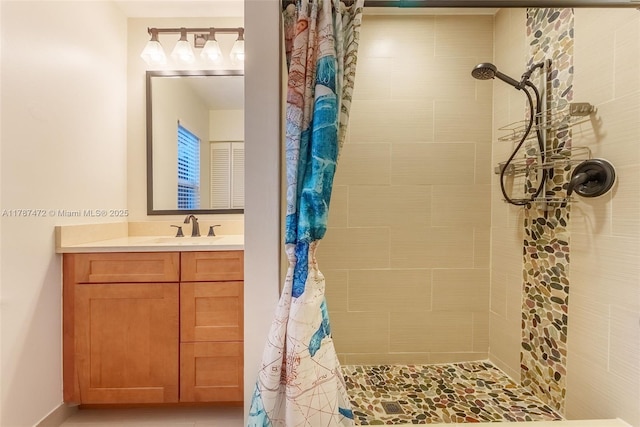 17068 Traverse Cir, Jupiter, FL 33477 - bathroom with tiled shower and vanity