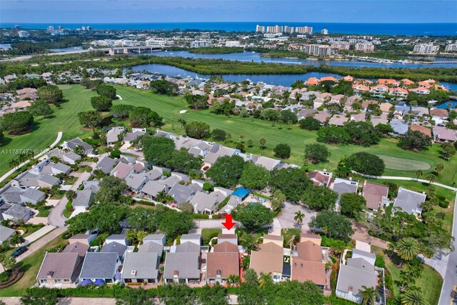 17068 Traverse Cir, Jupiter, FL 33477 - view of property location featuring a large body of water, nearby suburban area, and a golf course