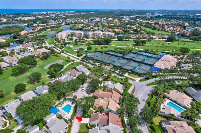 17068 Traverse Cir, Jupiter, FL 33477 - aerial view of property's location with a local golf course and a nearby body of water