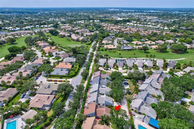 17068 Traverse Cir, Jupiter, FL 33477 - aerial view of property's location featuring a golf club, nearby suburban area, and a pool