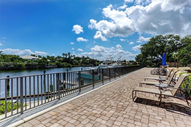 17068 Traverse Cir, Jupiter, FL 33477 - view of patio / terrace featuring a water view