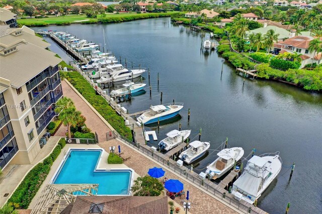 17068 Traverse Cir, Jupiter, FL 33477 - aerial view of a nearby body of water and a pool