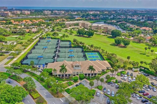 17068 Traverse Cir, Jupiter, FL 33477 - drone / aerial view of a golf club and a large body of water