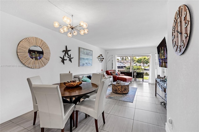 455 Paradise Isle Blvd Unit 106, Hallandale Beach, FL 33009 - tiled dining area with a chandelier