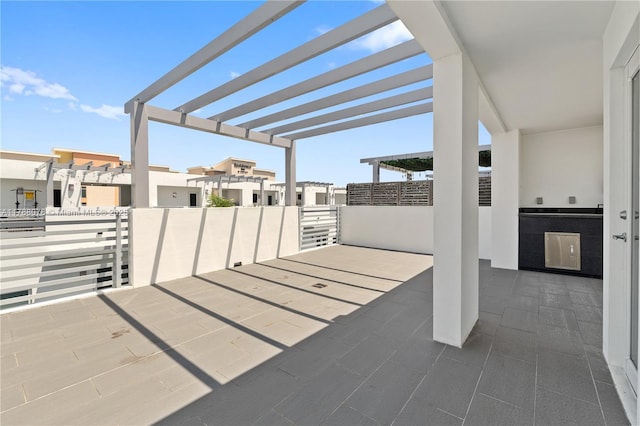 view of patio with a pergola