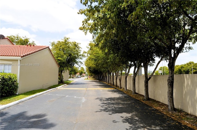 view of road