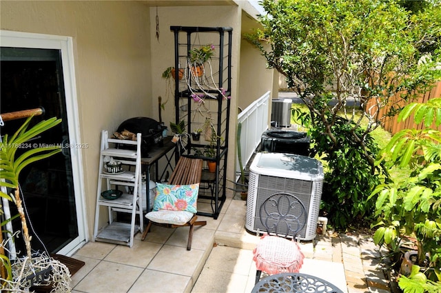 view of patio / terrace featuring central AC unit