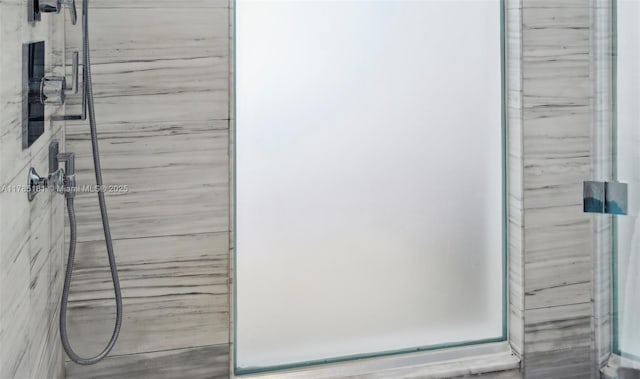 details featuring a shower