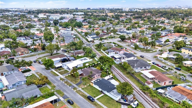 drone / aerial view with a residential view