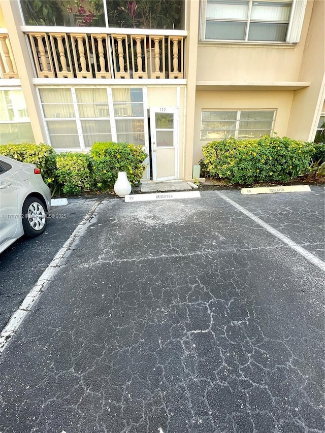 view of uncovered parking lot