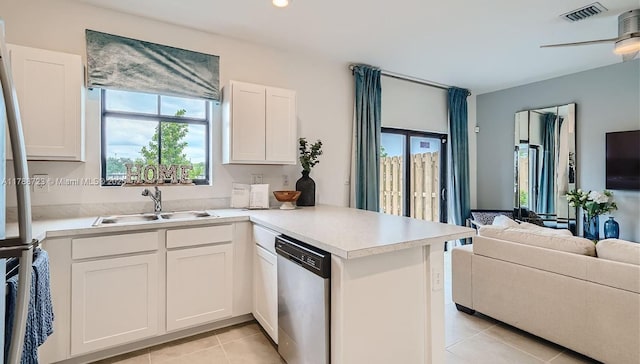 1472 NE 3rd Ave, Florida City, FL 33034 - kitchen with stainless steel appliances, visible vents, a sink, a wealth of natural light, and open floor plan