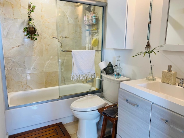 770 NE 69th St Unit 4B, Miami, FL 33138 - bathroom with toilet, vanity, and combined bath / shower with glass door