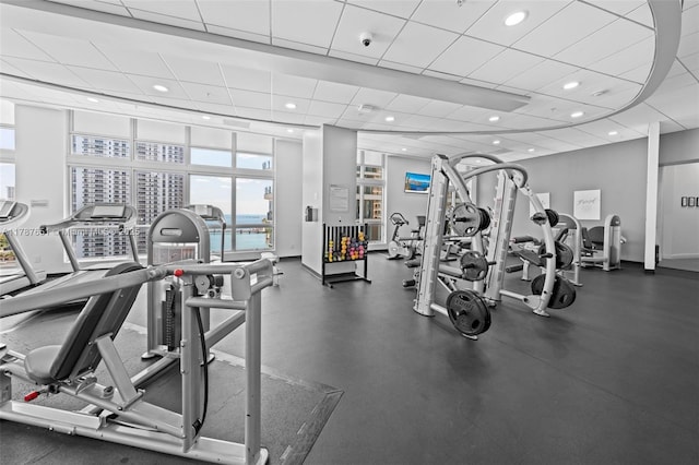 300 S Biscayne Blvd Unit L-802, Miami, FL 33131 - workout area with recessed lighting