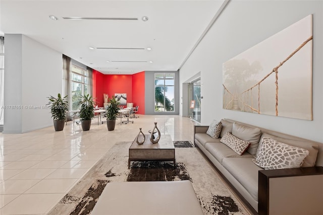 300 S Biscayne Blvd Unit L-802, Miami, FL 33131 - living room featuring healthy amount of natural light and recessed lighting