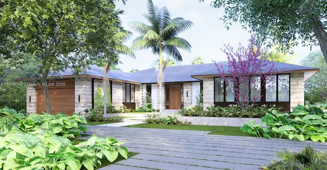 7840 SW 98th St, Miami, FL 33156 - rear view of property featuring stone siding