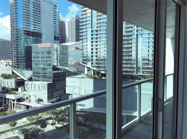 balcony featuring a view of city