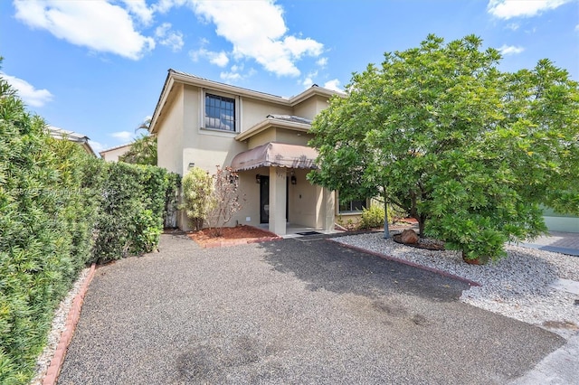 view of front of property with stucco siding