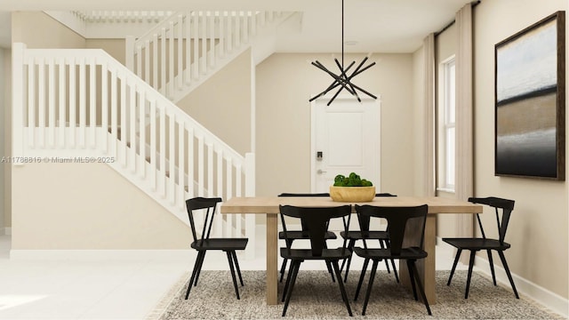 2650 SE 24th Ct, Homestead, FL 33034 - dining space with stairway and baseboards