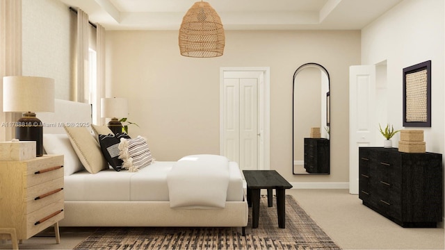 2650 SE 24th Ct, Homestead, FL 33034 - carpeted bedroom with a raised ceiling