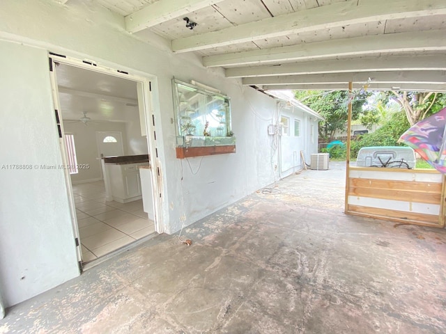view of patio with central air condition unit