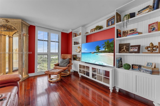 2000 Towerside Ter Unit 702, Miami, FL 33138 - sitting room featuring ornamental molding and wood finished floors