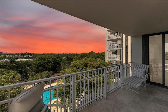 2000 Towerside Ter Unit 702, Miami, FL 33138 - view of balcony at dusk
