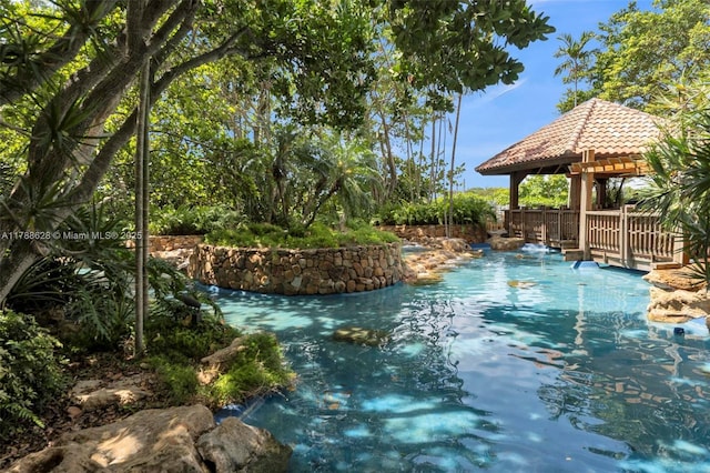 2000 Towerside Ter Unit 702, Miami, FL 33138 - view of pool featuring a gazebo and a fenced in pool