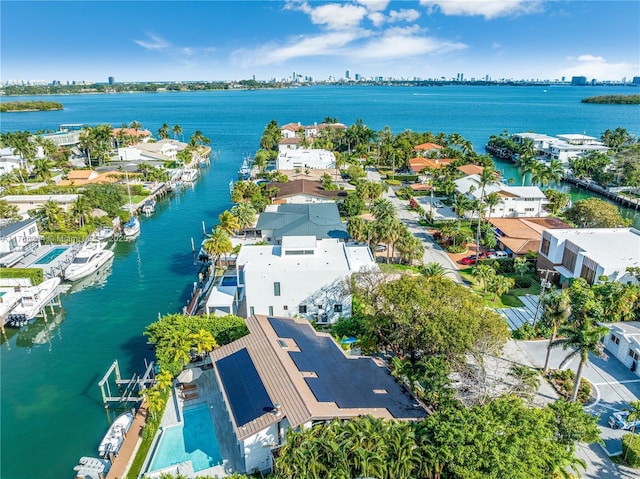 2055 NE 120th Rd, North Miami, FL 33181 - aerial perspective of suburban area featuring a large body of water