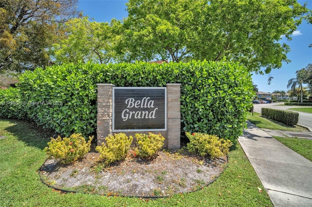 view of community sign