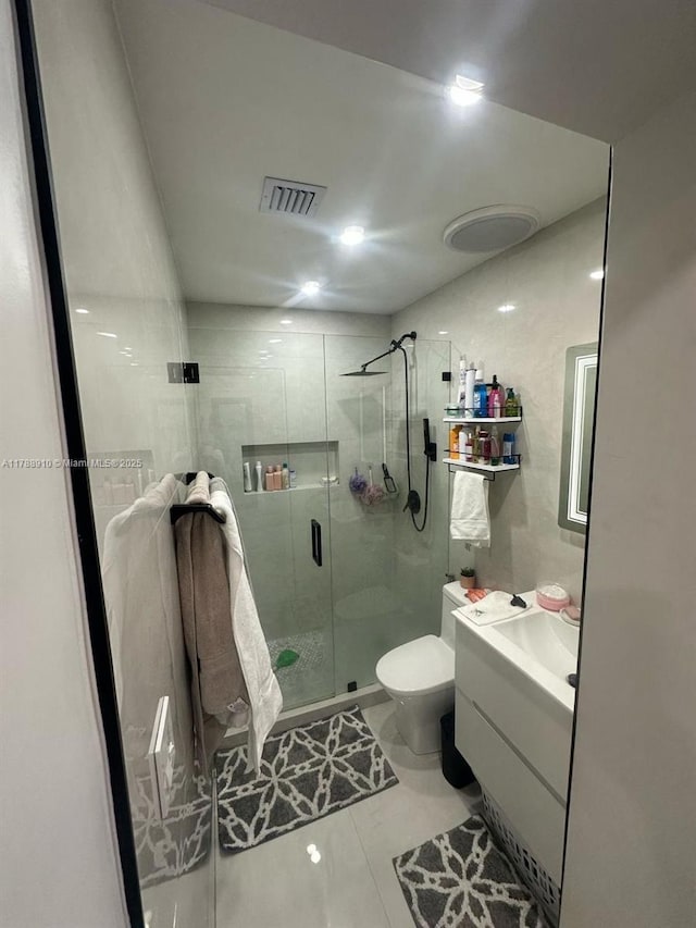 11245 SW 47th Ter, Miami, FL 33165 - full bath with visible vents, toilet, a stall shower, and vanity