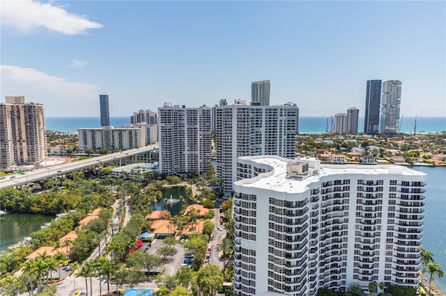 3530 Mystic Pointe Dr Unit 2910, Aventura, FL 33180 - bird's eye view featuring a water view and a view of city