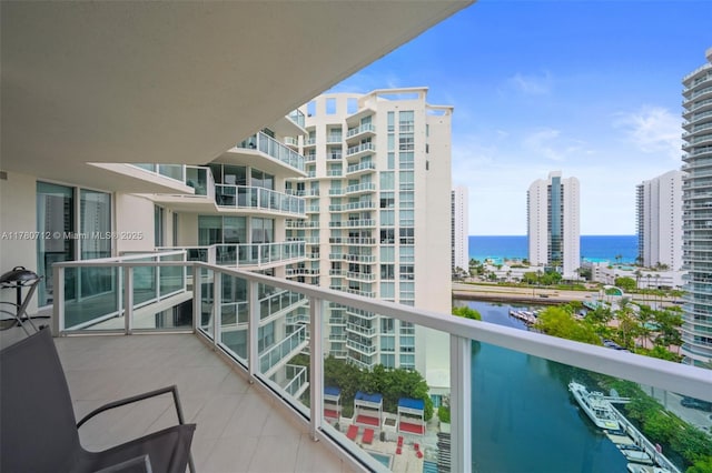 250 Sunny Isles Blvd Unit 3-1505, Sunny Isles Beach, FL 33160 - balcony featuring a water view