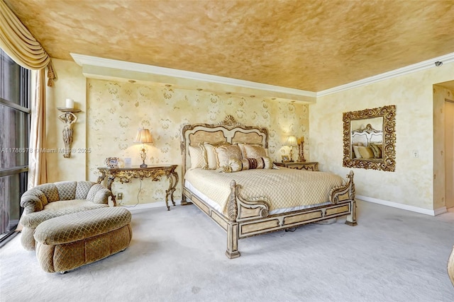 3000 Island Blvd Unit 706, Aventura, FL 33160 - bedroom with carpet flooring, baseboards, and crown molding