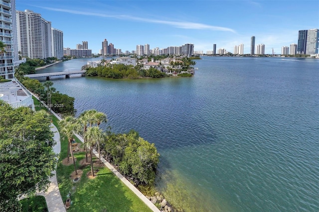 3000 Island Blvd Unit 706, Aventura, FL 33160 - water view featuring city skyline