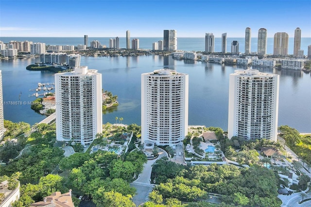 3000 Island Blvd Unit 706, Aventura, FL 33160 - bird's eye view of skyline and a large body of water