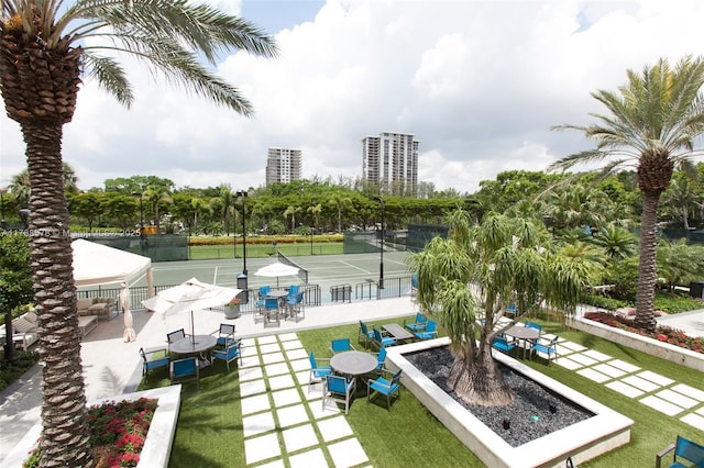 3000 Island Blvd Unit 706, Aventura, FL 33160 - surrounding community featuring a tennis court