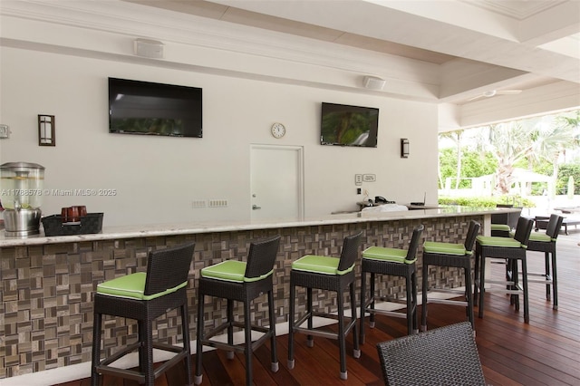 3000 Island Blvd Unit 706, Aventura, FL 33160 - bar area with wood-type flooring