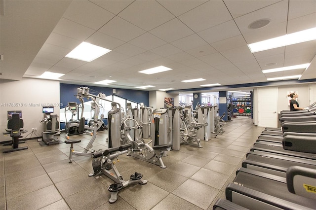 3000 Island Blvd Unit 706, Aventura, FL 33160 - gym with a drop ceiling