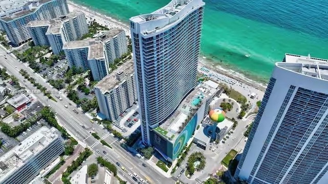 4111 S Ocean Dr Unit 1801, Hollywood, FL 33019 - birds eye view of property featuring a beach view and a water view