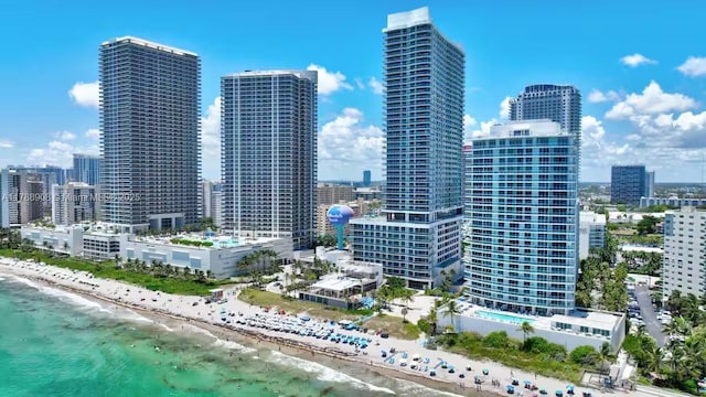 4111 S Ocean Dr Unit 1801, Hollywood, FL 33019 - exterior space featuring a water view and a view of the beach
