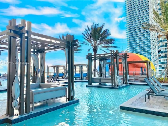 4111 S Ocean Dr Unit 1801, Hollywood, FL 33019 - pool featuring a pergola