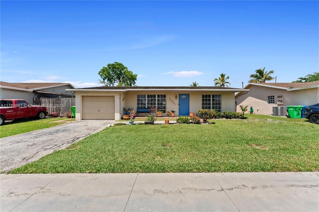 11421 NW 37th Pl, Sunrise, FL 33323 - single story home with a garage, stucco siding, asphalt driveway, and a front yard