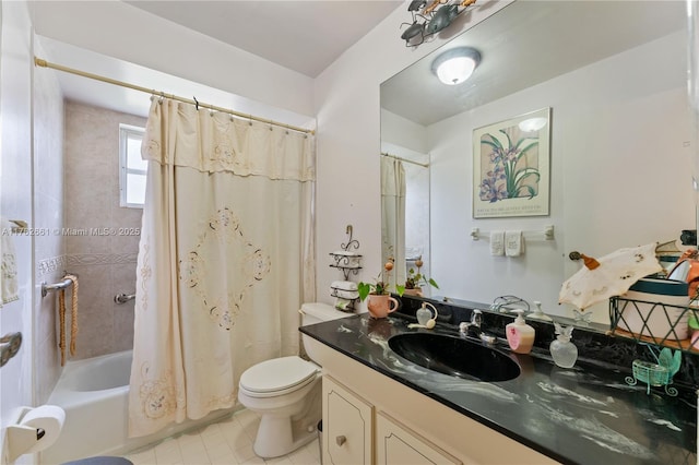 11421 NW 37th Pl, Sunrise, FL 33323 - full bathroom with toilet, vanity, tile patterned flooring, and shower / bath combo