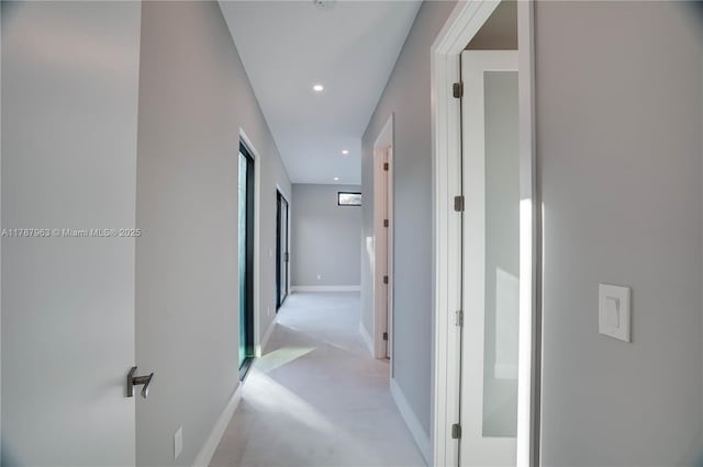 1733 NE 16th Ter, Fort Lauderdale, FL 33305 - corridor featuring baseboards and recessed lighting