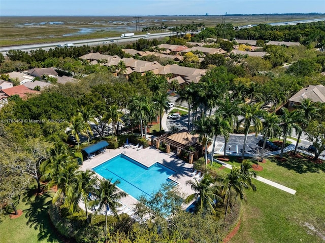 bird's eye view featuring a residential view