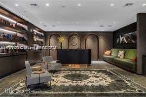community lobby with visible vents