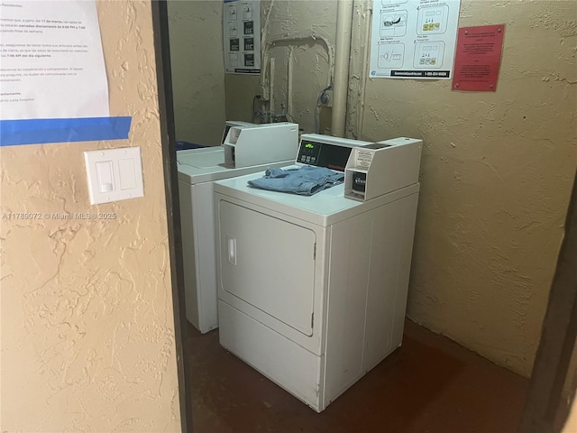 10851 SW 2nd St Unit K304, Sweetwater, FL 33174 - shared laundry area with a textured wall