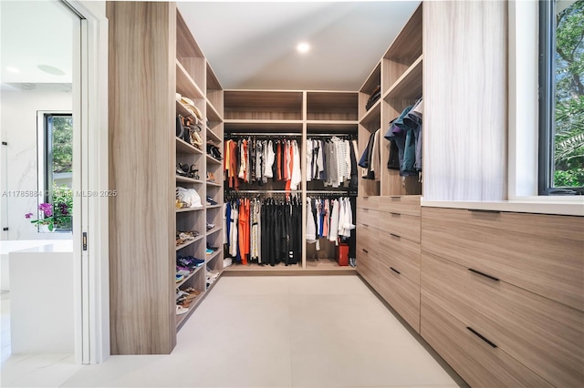 view of walk in closet
