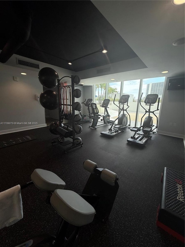 1861 NW S River Dr Unit 1602, Miami, FL 33125 - workout area with baseboards