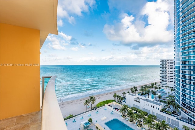 water view featuring a view of the beach